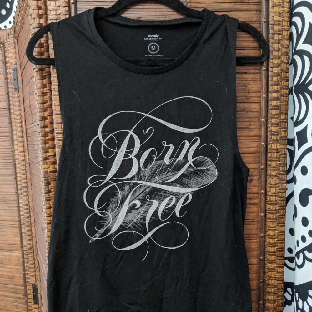 Black graphic tank